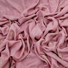 Onion Pink Floral Cut Dana Muslin Cotton Embroidery