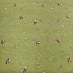 Green All Over Floral Mul Chanderi Embroidery