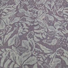 Light Purple Floral Print and Hakoba Cotton Embroidery
