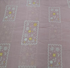 Pink Peach Multicolor Patchwork Wrinkled Chanderi Embroidery