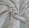 Green Beige Off White Striped Handloom Linen