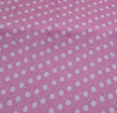 Pink Polka Dots Modal Satin Printed