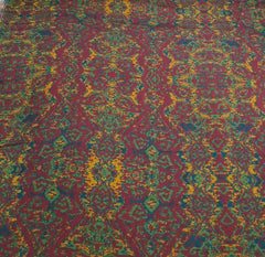 Maroon Geometric Muslin Printed