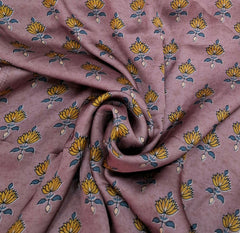 Onion Pink Floral Butti Modal Satin Printed
