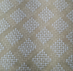 Beige Diamond Thread Work Mul Chanderi Embroidery