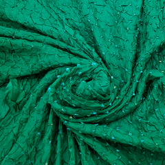 Green & Yellow Pure Silk Bandhani