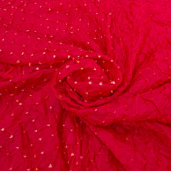 Red & Yellow Pure Silk Bandhani