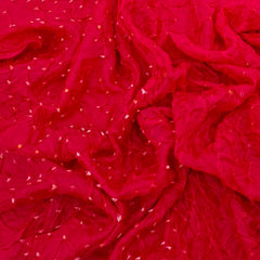 Red & Yellow Pure Silk Bandhani