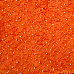 Orange Pure Silk Bandhani