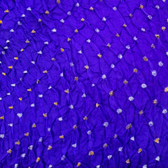 Blue Pure Silk Bandhani