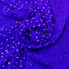 Blue Pure Silk Bandhani