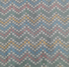 Bluish Grey Pure Silk Zig Zag Ikkat