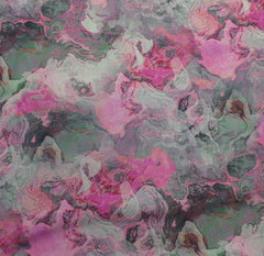 Majenta Purple Multicolour Marble Modal Satin Printed