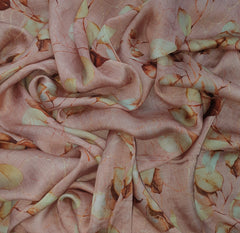 Light Pink Floral Modal Satin Printed