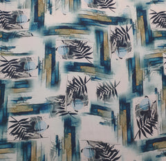 White Floral & Abstract Modal Satin Printed