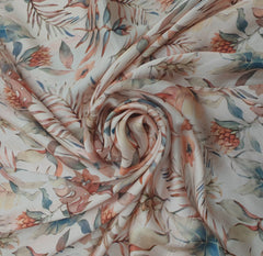 Light Pink Floral All Over Modal Satin Printed