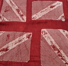 Maroon Abstract Modal Satin Ajrak Printed