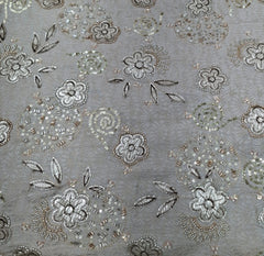 Natural Gold Floral Cut Dana Embroidered Tissue