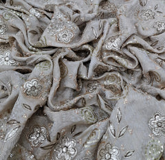 Natural Gold Floral Cut Dana Embroidered Tissue