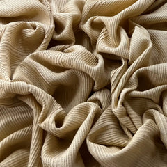 Beige Pintex Slub Silk Thread Embroidery