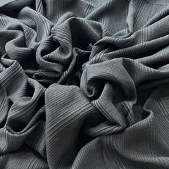 Black Pintex Slub Silk Thread Embroidery