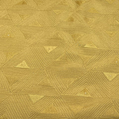 Yellow Geometrical Chanderi Sequins Thread Embroidery