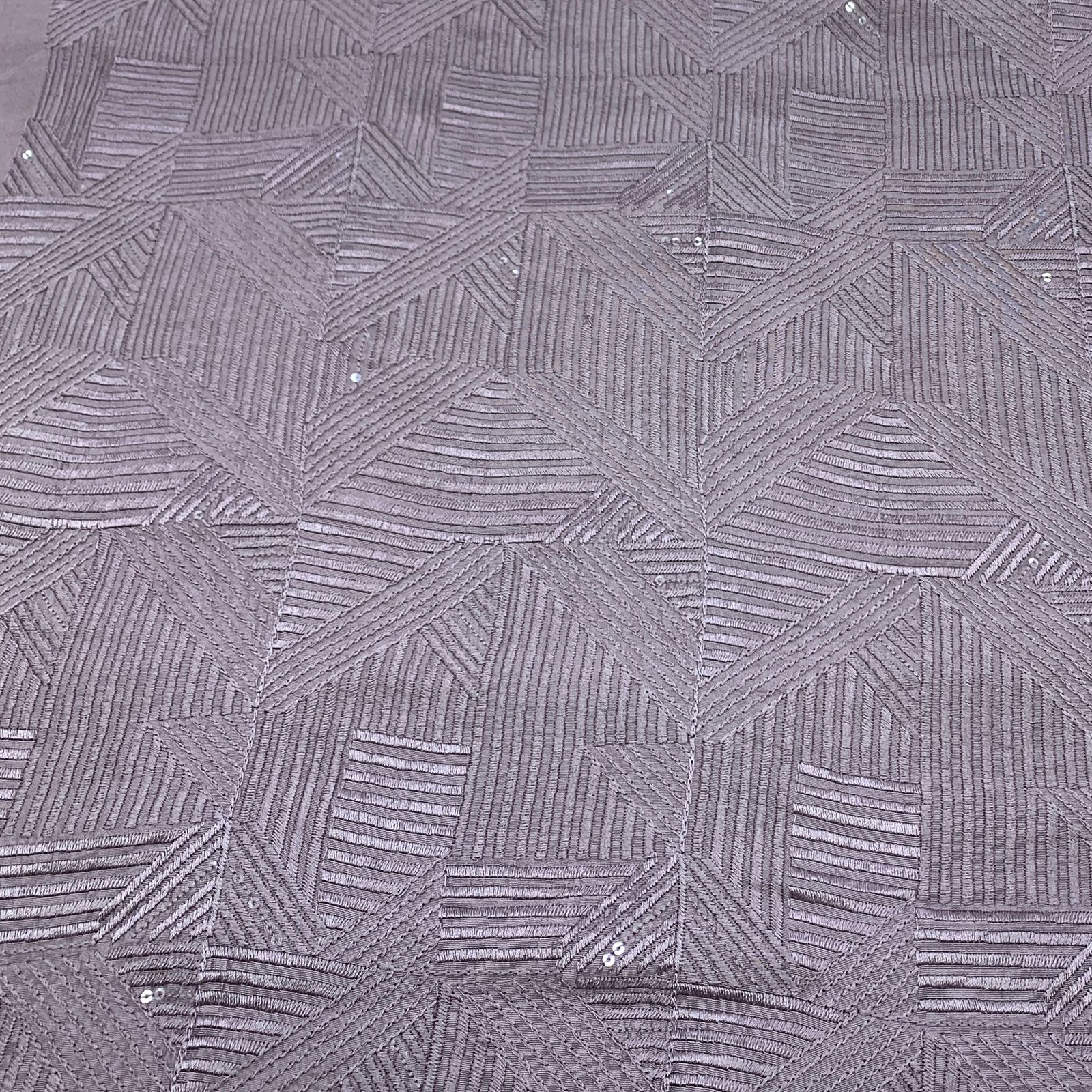 Lavender Geometrical Chanderi