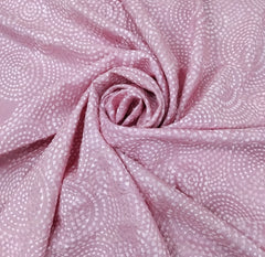 Pink Circles Thread Pure Tussar Embroidery