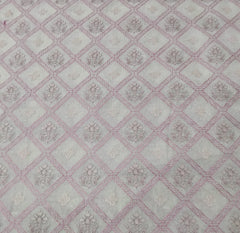 Off White Floral Thread Chanderi Embroidery