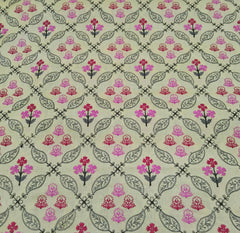 Yellow Phulkari Thread Pure Tussar Embroidery