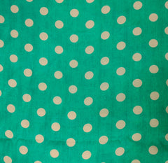 Sea Blue Polka Dot Modal Satin Printed