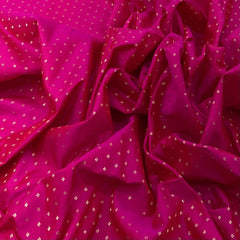 Rani Pink Zari Butti Silk Brocade