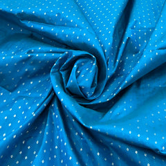 Dark Blue Zari Butti Silk Brocade