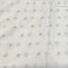 Off White Zari Butti Chinia Silk Brocade