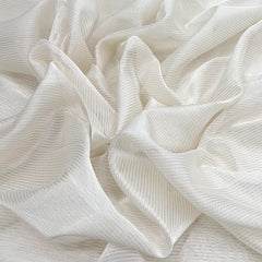 Off White Lurex Zari Chanderi Brocade