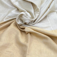 Silver Gold Half Half Pure Plain Silk Tissue