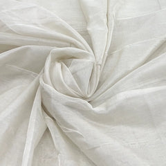 Silver Plain Malai Chanderi Tissue
