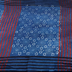 Blue Geometric Modal Satin Ajrak Print