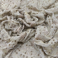 Natural Gold Cut Work Tissue Cut Dana Embroidery