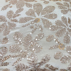 Natural Gold Floral Tissue Cut Dana Embroidery