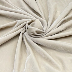 Cream Plain Micro Velvet
