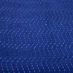 Blue Wave Thread & Sequins Slub Silk Embroidery