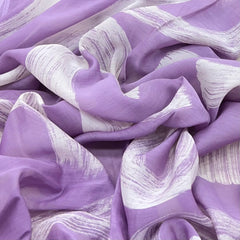 Lavender Geometric Mul Chanderi Printed