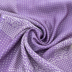 Lavender Dotted Mul Chanderi Printed