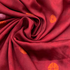 Maroon Bandhani Modal Satin Printed
