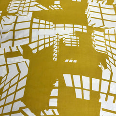 Mustard and White Geometric Modal Satin Printed