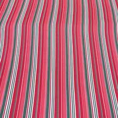 Red Green White Stripes Modal Satin Printed
