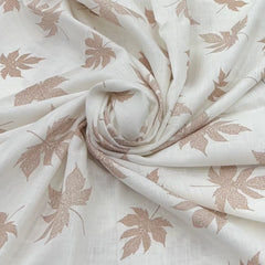 White Leaf Pure 60 Lea Linen Printed
