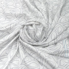 White Abstract Pure 60 Lea Linen Printed