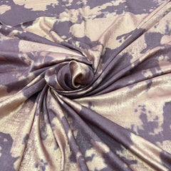 Light Purple Gold Satin Velvet Foil Plain